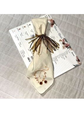 C&F Home Gold Set of 8 Tone Brown Shades Beaded Tasseled Dinner Napkin Rings